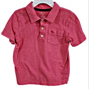 Carter's Coral Colored Boys' Polo Shirt Sz 3T